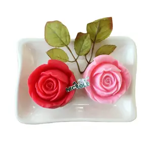 Nicole Flower Silicone Candle Molds High Quality Silicone Soap Molds Form Cake Fondant Molds