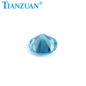 พลอยแซฟไฟร์สังเคราะห์สีอะความารีนทรงธรรมชาติ  พร้อมคริสตัลภายใน - Product Image 4