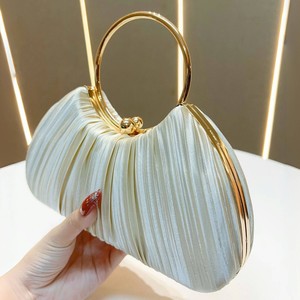 Bolsa de Mão Plissada com Alça Redonda 2026 Nova Bolsa Formal Feminina Perfeita para Vestidos de Festa de Casamento - Product Image 3