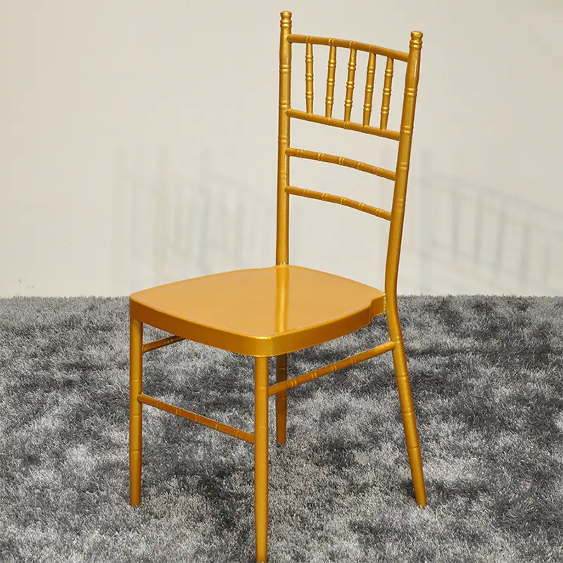 New design hotel banquet hall beautiful gold metal Iron Wedding chair