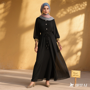 इन-स्टॉक महिलाओं की पोशाक पैंट शर्ट 100% पॉलिएस्टर खिंचाव कपड़े मैट टूटे हुए कार्ड लुभावनी चौड़े पैर घने 125gs। - Product Image 6