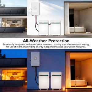 Système de stockage d'énergie domestique solaire tout-en-un 8000 Life avec batterie LiFePO4, rack 48V 100Ah 200Ah 300Ah avec BMS Bluetooth - Product Image 5