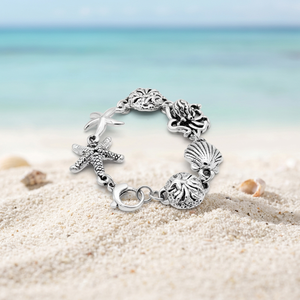 Brazalete de Cadena con Dijes de Vida Marina - Plata 925 - Product Image 3