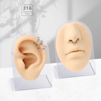 Anneau de segment d'opale en acier inoxydable 316 pour piercing corporel | Coloré Clicker Hoop Nez Septum Cartilage Helix Bijoux