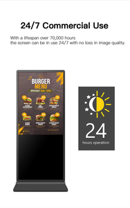 屋外IP55 49インチ耐候性4K広告スクリーン デジタルサイネージ レストラン、小売店、ショッピングモール、商業施設向け - Product Image 5