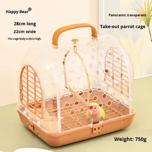 <span class=keywords><strong>Cage</strong></span> de transport portable en plastique pour perroquet, cacaocoridal, perruche peau de tigre, perruche pivoine, à porter en bandoulière ou à l'épaule - Product Image 2