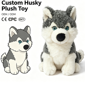 Peluche di <span class=keywords><strong>Lupo</strong></span> Grigio Morbido all'Ingrosso, Giocattoli in Peluche Personalizzati, <span class=keywords><strong>Lupo</strong></span> Colorato Imbottito per WWF - Product Image 1