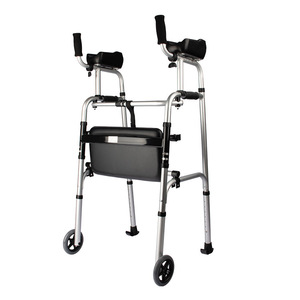 Adjustable Lightweight Folding AXillary Walker & <b>Rollator</b> With Comfortable Armrest For Elderly & Adult Care Product - Product Image 6