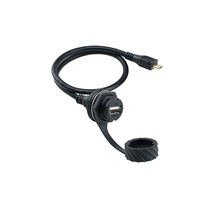 Conectores Circulares Impermeables Lshitech Hembra/Macho, Conector de Cable Mini/Micro USB2.0 para Montaje en Plano, 0.3-1m para Enchufe de Aviación