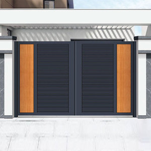 Puerta de casa moderna Diseños Esgrima <span class=keywords><strong>Puertas</strong></span> de enrejado Puerta de seguridad <span class=keywords><strong>exterior</strong></span> de jardín forjado de aluminio - Product Image 3