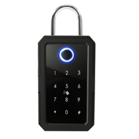 Sägefester Wandmontierter Sicherheits-Schlüsselaufbewahrungskasten aus Zinklegierung APP-Steuerung Fingerabdruck Passcode Kartenzugang Holz/Aluminium