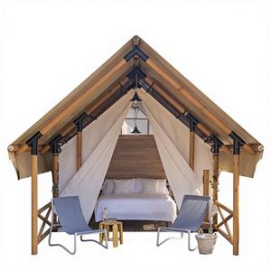 Carpa de Safari de Lujo para las Cuatro Estaciones, Impermeable, de Tela Oxford, con Dos Habitaciones, 5x9m, para Campamentos y Excursiones por el Desierto - Product Image 1