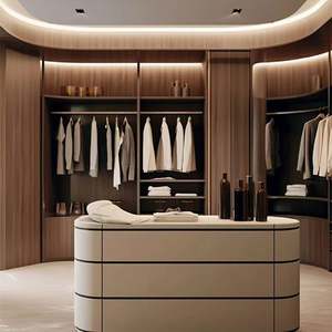 High End Design Modern Walk in <b>Wardrobes</b> Closet Large Storage Open <b>Wardrobe</b> Custom Size <b>Wardrobe</b> Closet - Product Image 3