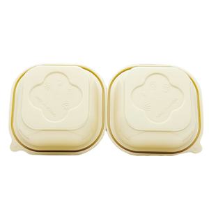 Tazón Cuadrado de Almidón de Maíz Ecológico y Económico con Tapa, Desechable y Biodegradable - Product Image 4