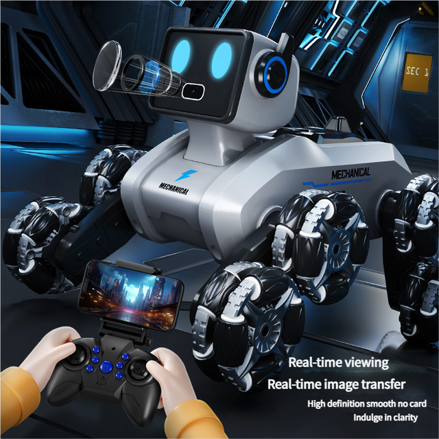 Children's Toys Water Bomb Eight-wheeled Robot Dog AI Intelligent Remote Control Vehicle Gesture Sensor Climbing