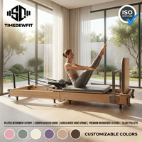 Reformer Pilates Pliant en Bois de Chêne Premium avec Ressorts de Résistance Réglables pour Équilibre Corporel, Garantie 3 Ans, Marque OEM, Usine de Studio
