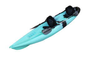 Kayak de pêche double d'extérieur de 3,9 m avec coque <span class=keywords><strong>en</strong></span> HDPE, kayak de randonnée 2 places à assise surélevée pour la navigation <span class=keywords><strong>en</strong></span> lac et la pratique du surf, à louer - Product Image 5