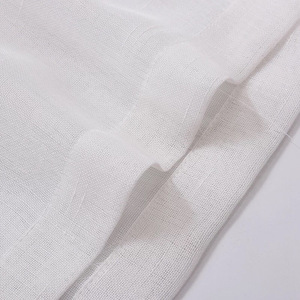 52*84 <span class=keywords><strong>inch</strong></span> Kích thước màu sắc rắn Linen nhìn Polyester Sheer Voile vải rèm cửa - Product Image 2