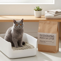 Litière pour chat 4D-Pocket Mixed |   70% Fibres de pois + 30% Bentonite |   Clumping 3s |   Produit à jeter dans les toilettes à faible teneur en traces |   Très absorbant |   Gris |