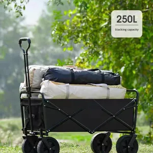 Chariot de camping pliable pour pique-nique, chariot de camping, chariot de marché nocturne, chariot de courses, chariot de camping, chariot de rangement - Product Image 3