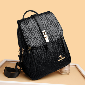 Nuovo <span class=keywords><strong>Zaino</strong></span> in <span class=keywords><strong>Pelle</strong></span> PU Modello HK 2026 per Donne, Borsa Scolastica Casual alla Moda, Borsa a Tracolla Impermeabile - Product Image 2