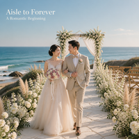 Buket Pengantin Buatan dari Mawar Putih dan Hydrangea, Bunga Genggam untuk Pesta, Dekorasi Rumah, Hadiah Hari Valentine dan Hari Ibu