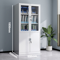 Armoire de rangement de bureau en métal Homniture avec serrure, armoire en acier durable pour documents, dossiers, papeterie