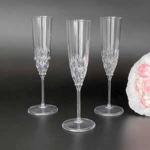 8 verres à vin jetables transparents réutilisables en plastique pour la vie quotidienne à la maison, les fêtes, les anniversaires, les mariages, les toast et les boissons - Product Image 2