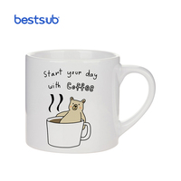 6oz Enduit Blanc Tasse À Café pour la sublimation (B5KF)