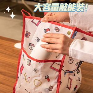 Foldable Cosmetic Bag Cute Cartoon Design Large Capacity Portable Hand Held Eco Friendly Shopping Storage Bag - Product Image 5