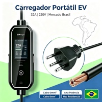 Cargador Portátil para Vehículos Eléctricos de Alta Potencia 48A, Directo de Fábrica, PCBA de Desarrollo Propio, Clasificación IK10, Cable de Cobre de 6mm, Tipo 2, Estándar Estadounidense, LATAM