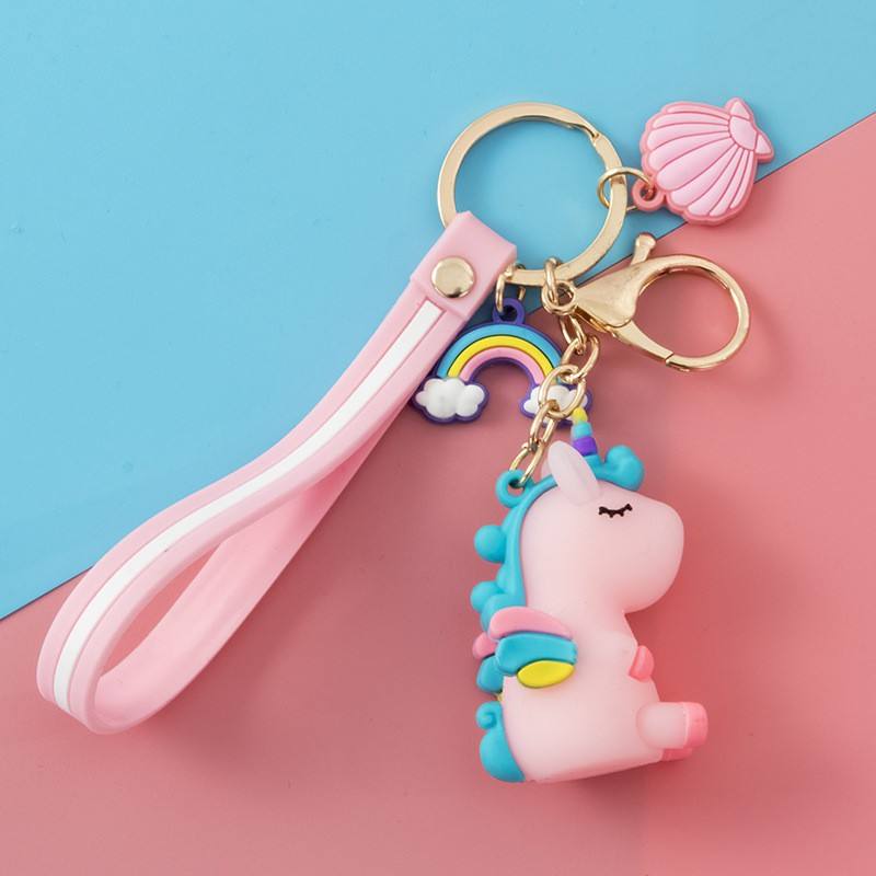 ยูนิคอร์นปีกสามมิติสีชมพูฟ้า