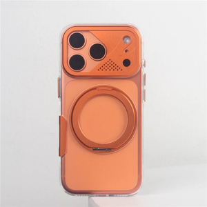 Funda Magnética Transparente de Lujo para iPhone 17 16 Pro Max con Anillo Metálico de 360°, Carga Inalámbrica, Delgada, Resistente a Impactos y Rígida - Product Image 1