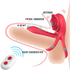 Multi-frequentie vibratie <span class=keywords><strong>shock</strong></span> couple vertraagde ejaculatie cockring voor mannen vibrerende ringen couple seksspeeltjes penisringen voor mannen - Product Image 3