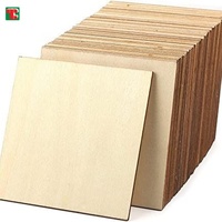 3mm Smooth Unfinished Warp Resistant Easy Cut Polished Surface Blank Square Rectangle Basswood Plywood Sheet for Laser Cutting