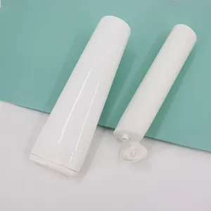 Wholesale Plastic Tubes New Extrusion Layer Squeeze Tubes White Laminated Cosmetic Hand Cream Lotion Soft Tube With Flip Top