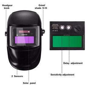 <span class=keywords><strong>Casco</strong></span> de Soldadura DEKO DKMZ350 Negro <span class=keywords><strong>para</strong></span> Soldadura MIG MMA TIG, Trabajo de Soldadura, Oscurecimiento Automático, Energía Solar - Product Image 2