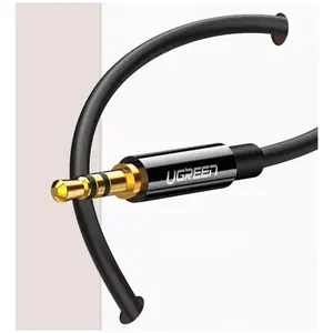 Cable Divisor de Audio Ugreen de 3.5mm Macho a 2x Hembra, Adaptador TPE de 25cm para Auriculares y Dispositivos de Audio, Negro con Conector Chapado en Oro - Product Image 3