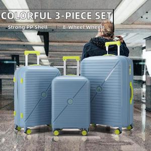 3-Piece PP Luggage Set-Lightweight Durable Foldable Luxury Travel <b>Suitcase</b> Waterproof Eco-Friendly Design for Business - Product Image 2