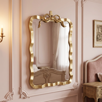 Miroir mural de style moderne pour la maison, 43,18*12,7*67,31CM, console murale en métal doré avec miroir