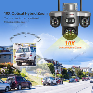 Ls tầm nhìn HD 6MP 10x Zoom camera an ninh 360 ° toàn cảnh tự động phát hiện ba ống kính ba màn hình Wifi 4G năng lượng mặt trời Ba PTZ camera - Product Image 6