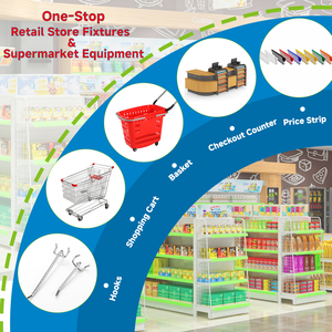Scaffalature per supermercati per carichi pesanti con ripiani superiori per stoccaggio sfuso e ripiani inferiori per vendita al dettaglio per negozi di alimentari all'ingrosso - Product Image 3