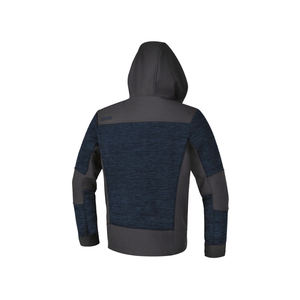 Beta 7637B Sudadera técnica polar azul con inserciones de tejido Softshell y capucha (tallas) - Product Image 2
