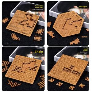 Juego de Mesa de Rompecabezas Burning Brain, Bloques de Madera Ecológicos con Patrones Creativos para Decifrar, Juguete de Descompresión para Edades de 7 a 14 Años - Product Image 5