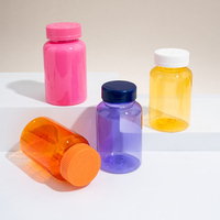 Flacon de pilules en PET de 250 cc, matière première de qualité alimentaire, étanchéité parfaite, anti-fuite, logo personnalisé accepté, pour l'emballage de compléments alimentaires