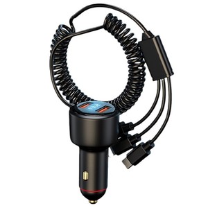 ที่ชาร์จในรถยนต์ 330W ยูเอสบีคู่ QC3.0 ชาร์จเร็ว จอแสดงผลดิจิตอล ตัวเครื่องทำจากโลหะผสม ใช้ได้กับรถยนต์ทุกรุ่น - Product Image 3