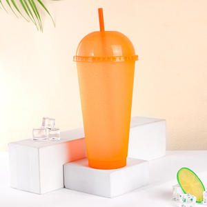 แก้วน้ำพลาสติก Mossion PP 16 ออนซ์ สีสันสดใส ประดับกลิตเตอร์ เป็นมิตรกับสิ่งแวดล้อม เหมาะสำหรับเครื่องดื่มเย็นๆ - Product Image 3