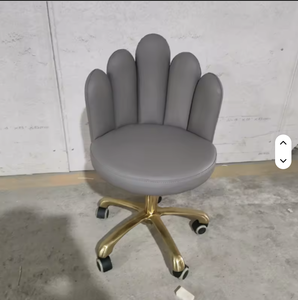 เก้าอี้ช่างเทคนิคปรับระดับได้ สีชมพูสด ทำจากหนังหรือผ้า สำหรับร้านเสริมสวย อุปกรณ์เฟอร์นิเจอร์ร้านเสริมสวย - Product Image 6