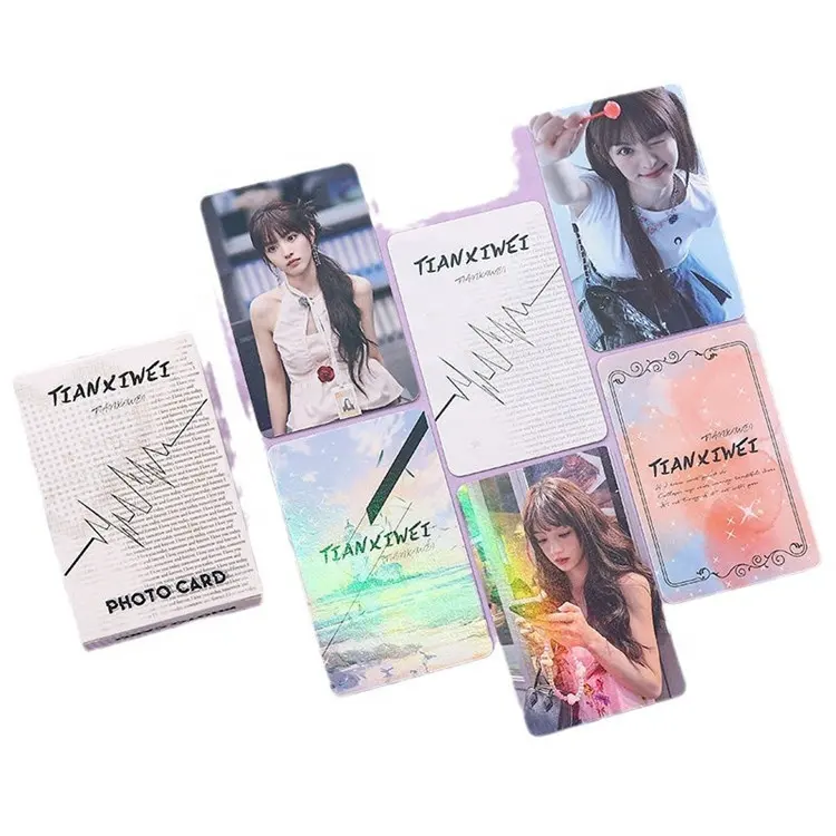 Competitive Price Kpop Custom Post Trading Holographic Thank You Card