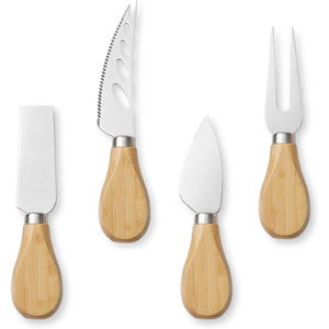 Eco Go Eco-Friendly <b>Large</b> <b>Square</b> Bamboo Charcuterie Board <b>Set</b> with Cheese Platter and Cutlery - Product Image 4